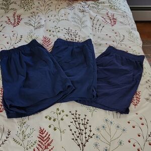 Set of Three Navy Blue Shorts